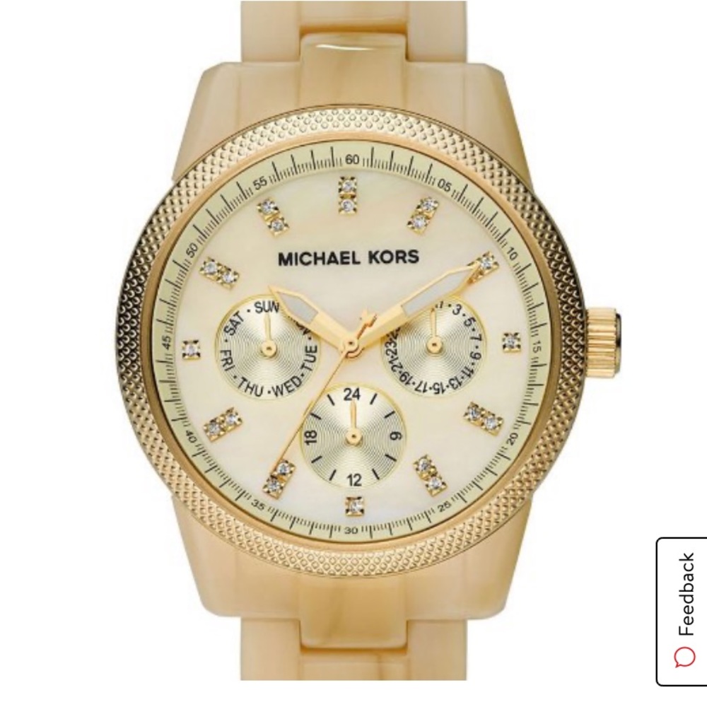 Michael Kors Mother of Pearl gold tone watch